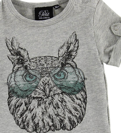 Petit by Sofie Schnoor T-shirt - Julius - Grey Melange w. Owl Petit by Sofie Schnoor T-shirt - Julius - Grey Melange w. Owl