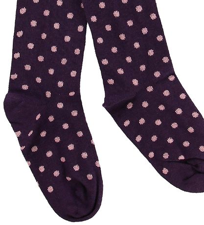 Minymo Tights - Purple/Dots Minymo Tights - Purple/Dots