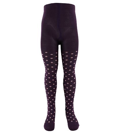 Minymo Tights - Purple/Dots Minymo Tights - Purple/Dots
