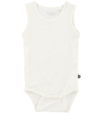 Minymo Bodysuit Sleeveless - Bamboo - White Minymo Bodysuit Sleeveless - Bamboo - White