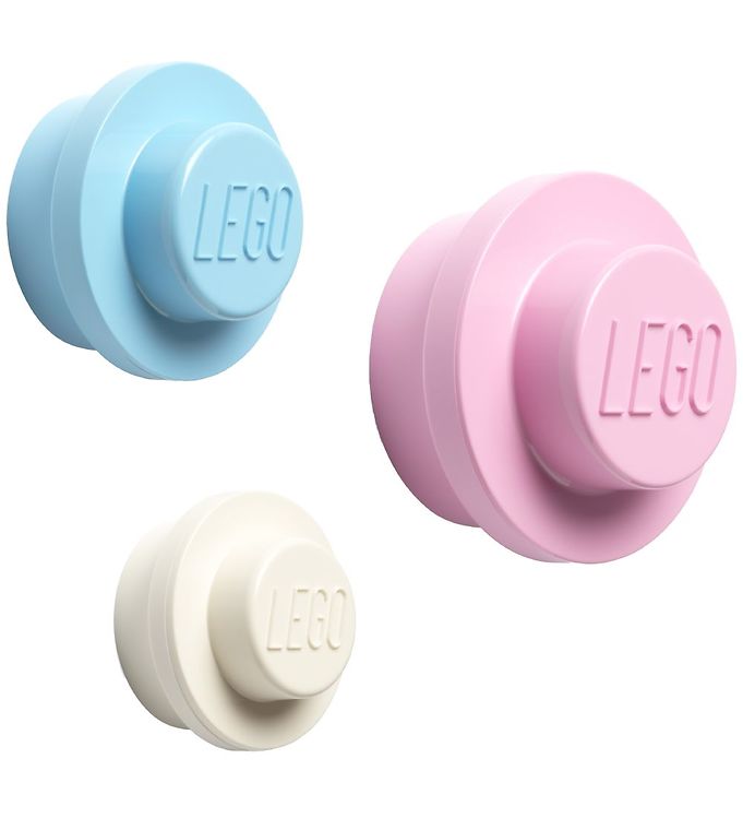 LEGO® Storage Knagerækkesæt - 3 stk - 10/8/5 cm - Hvid/Lyseblå/L