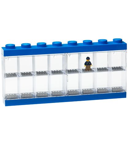 LEGO® Storage Minifigur Display - 16 rum - 38 cm - Blå