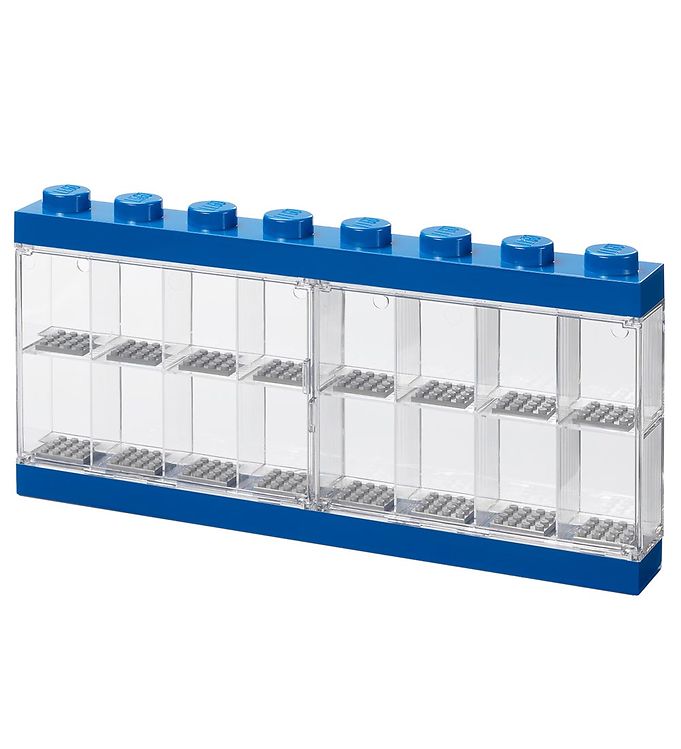 LEGO® Storage Minifigur Display - 16 rum - 38 cm - Blå