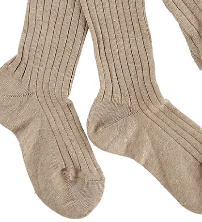 Condor Strømpebukser - Rib - Lys Brunmeleret Condor Strømpebukser - Rib - Lys Brunmeleret