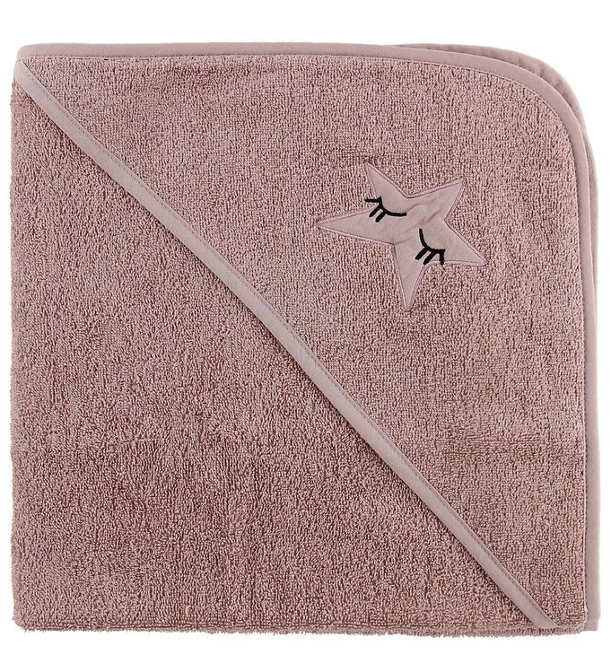 Nørgaard Madsens Babyhåndklæde – 75×75 cm – Rosa m. Stjerne