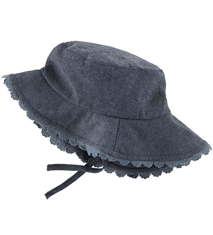 Melton Bøllehat - UV30 - Denim m. Blonde