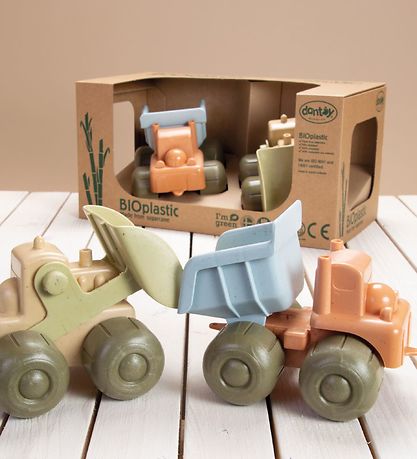 Dantoy BIO Plastic Bulldozer & Lastbil - 17 cm - Pastel Dantoy BIO Plastic Bulldozer & Lastbil - 17 cm - Pastel