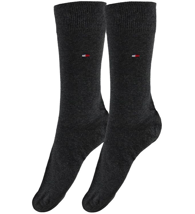 Tommy Hilfiger Strømper 2P Men Classic Sock Mørkgrå  Str 39/42 Herre