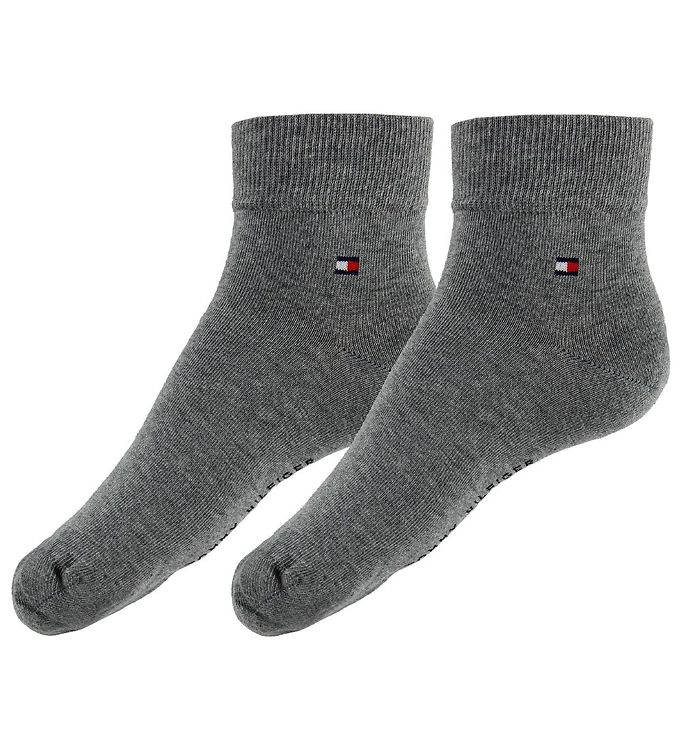 Tommy Hilfiger Strømper 2P Men Quarter Sock Grå Str 39/42 Herre