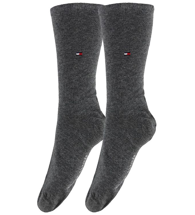 Tommy Hilfiger Strømper 2P Women Classic Casual Socks Grå Str 39/42 Dame