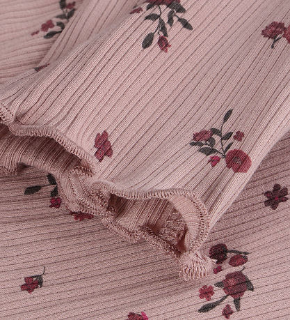 Minymo Leggings - Rib - AOP - Fawn