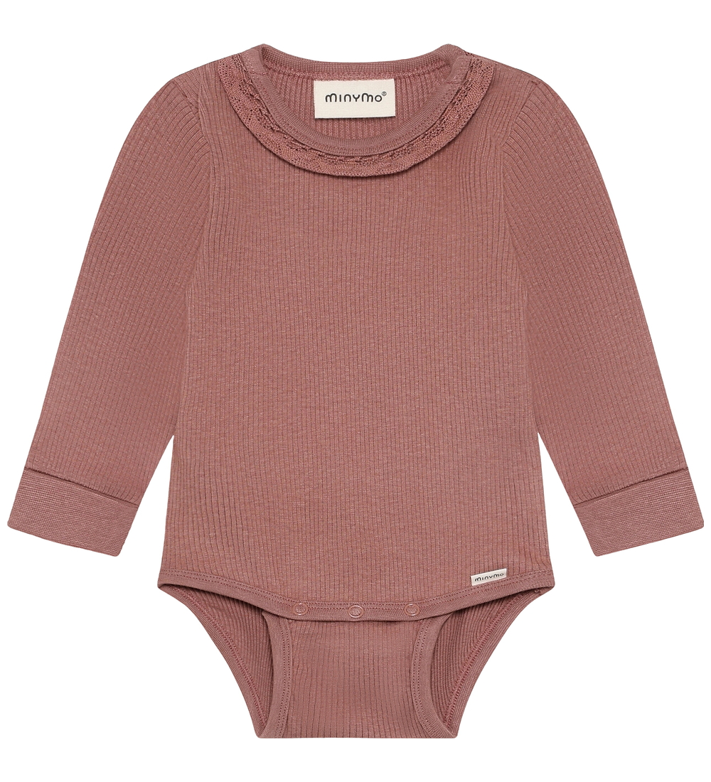 Minymo Body l/ä - Rib - Burlwood - Minymo - 68 - Body L/Ä