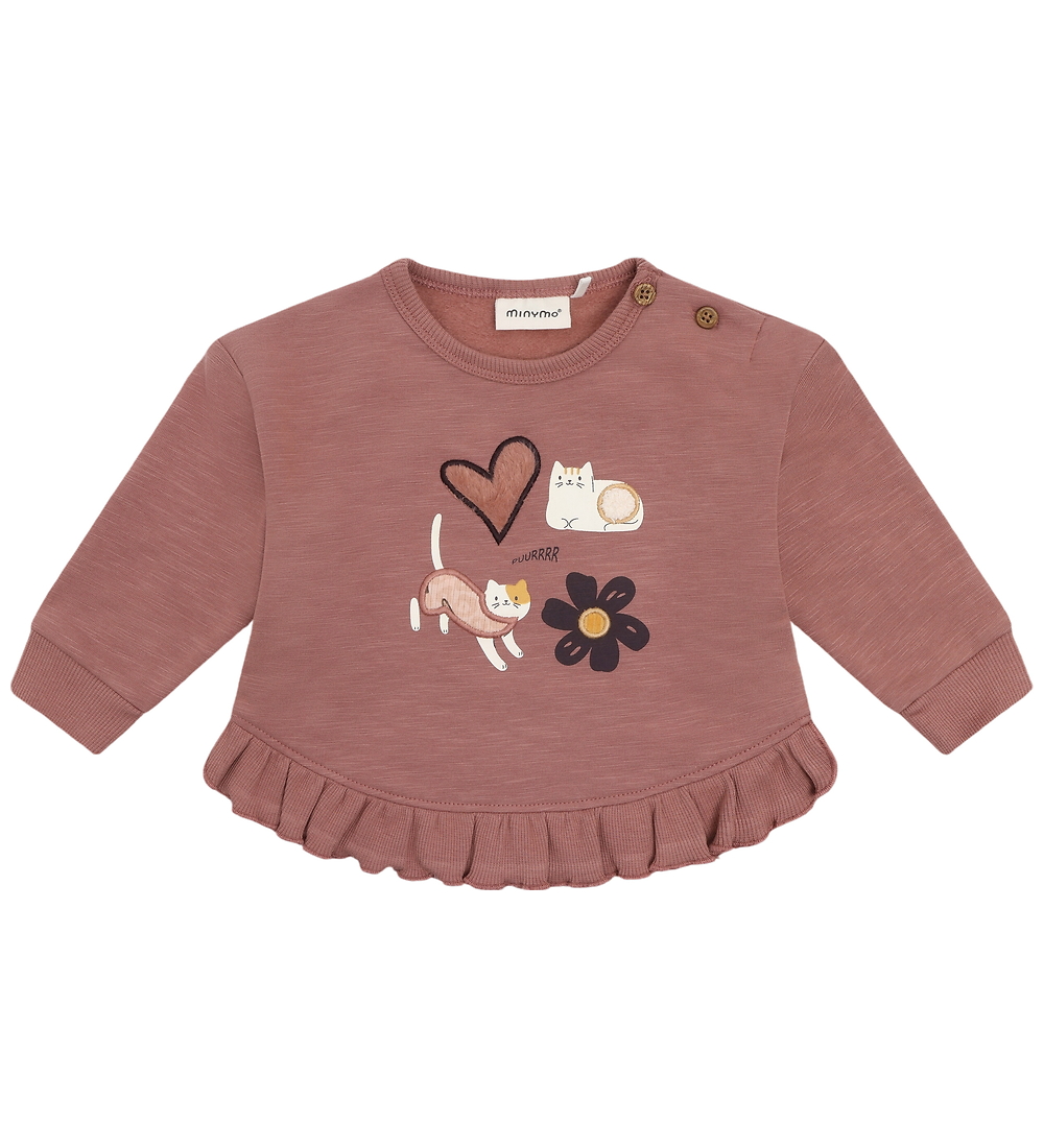 Minymo Sweatshirt - Burlwood - Minymo - 74 - Sweatshirts