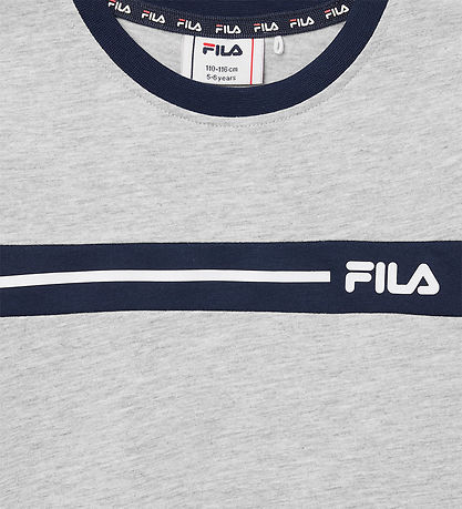 Fila T-shirt - Faverga - Regular Graphic - Light Grey Melange
