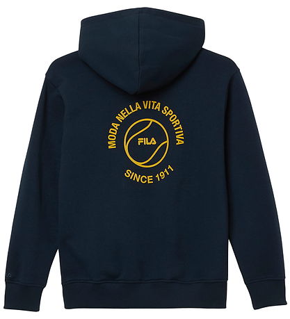 Fila Hættetrøje - Andalo - Relaxed Graphic Brushed - Dark Sapphi