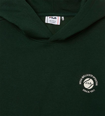 Fila Hættetrøje - Andalo - Relaxed Graphic Brushed - Scarab