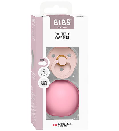 BIBS Colour Sut/Sutteboks - Str. 1 - Rund - Petal/Baby Pink