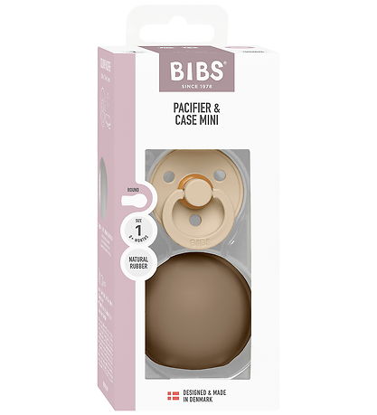 BIBS Colour Sut/Sutteboks - Str. 1 - Rund - Vanilla/Dark Oak