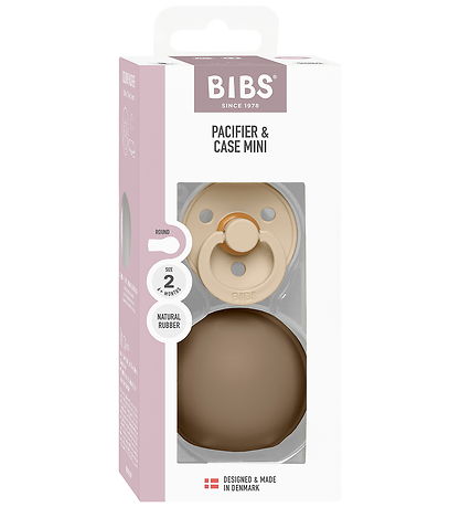 BIBS Colour Sut/Sutteboks - Str. 2 - Rund - Vanilla/Dark Oak