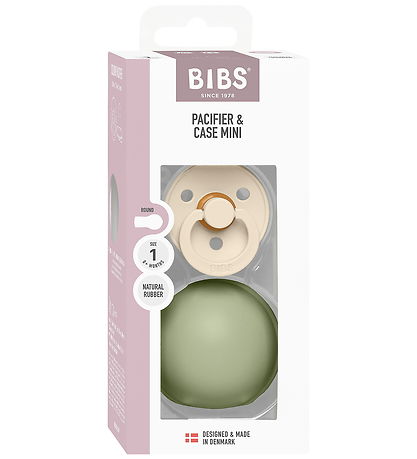 BIBS Colour Sut/Sutteboks - Str. 1 - Rund - Ivory/Sage
