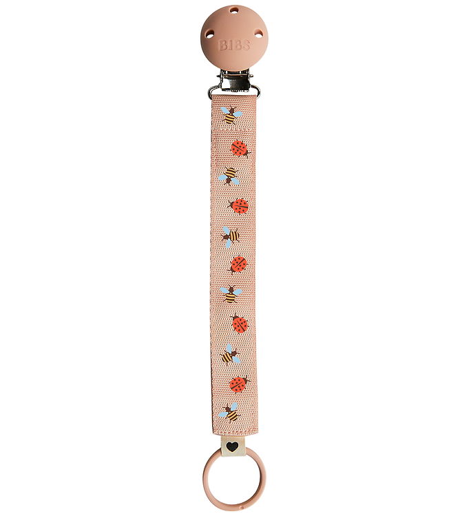 BIBS Accessories - Pacifier Clip Ribbon - Ladybug/Caterpillar/Beetle Studio - Blush