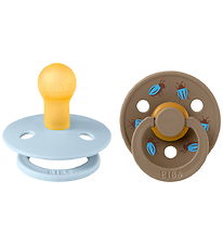 BIBS Studio Colour Sutter - Str. 1 - Rund - 2-pak - Baby Blue/Da