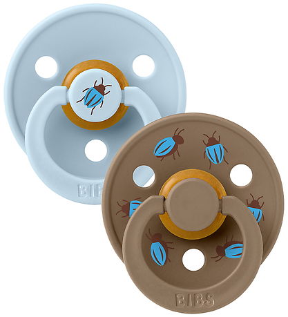 BIBS Studio Colour Sutter - Str. 1 - Rund - 2-pak - Baby Blue/Da
