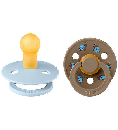 BIBS Studio Colour Sutter - Str. 1 - Rund - 2-pak - Baby Blue/Da