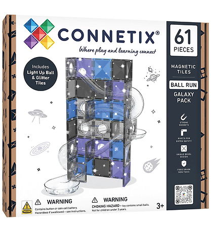 Connetix Magnetsæt - 61 Dele - Ball Run Galaxy Pack