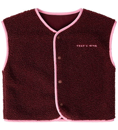 That's Mine Fleecevest - Jordan - Dark Cherry m. Kat Bagpå