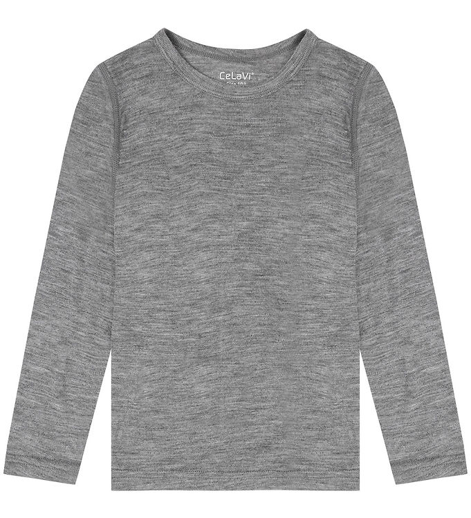 CeLaVi Bluse - Merino Uld - Quiet Shade