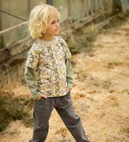 Minymo T-shirt - AOP - Feather Gray
