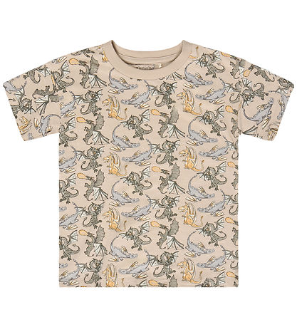 Minymo T-shirt - AOP - Feather Gray