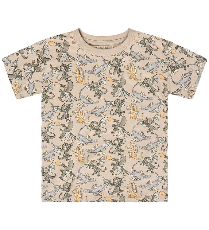 Minymo T-shirt - AOP - Feather Gray