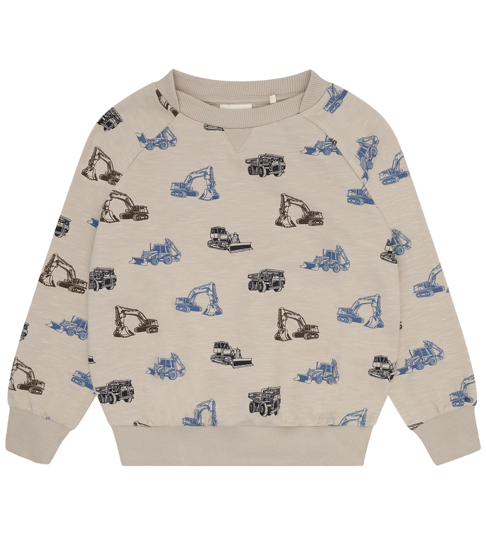 Minymo Sweatshirt - AOP - Federgrau - Minymo - 9 Jahre (134) - Sweatshirts