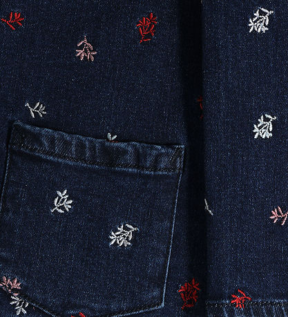 Minymo Denimjakke - Faded Denim AOP