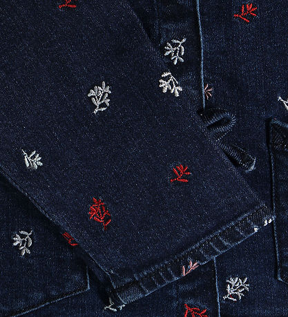 Minymo Denimjakke - Faded Denim AOP