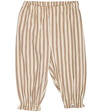 Müsli Bukser - Baby - Woven Stripe - Oak/Walnut