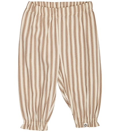 Müsli Bukser - Baby - Woven Stripe - Oak/Walnut