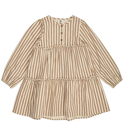 Müsli Kjole l/æ - Woven Stripe - Oak/Walnut