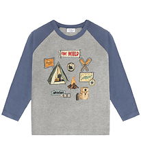 Hust and Claire  Bluse - HCAnton - Wild Life - Grey Melange