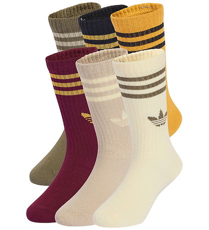 adidas Originals Strømper - 6-pak - 3S Crew - Maroon/Preyel/Warv