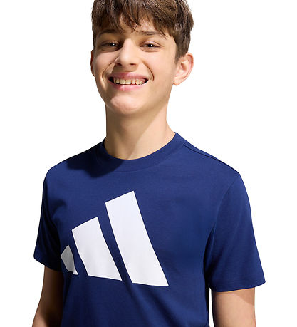 adidas Performance T-shirt - J BL - Dkblue/White