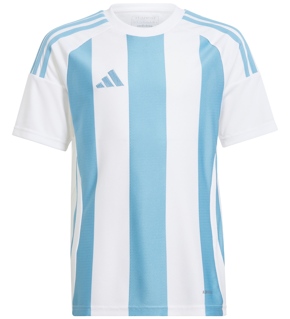 adidas Performance T-Shirt - Striped 24 - Team Light Blue/Weiß - adidas Performance - 14 Jahre (164) - T-Shirts