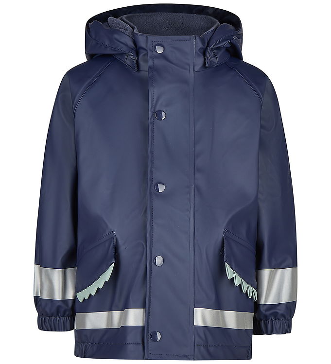 Sterntaler Regnjakke m. Fleece - PU - Dino Tines - Navy