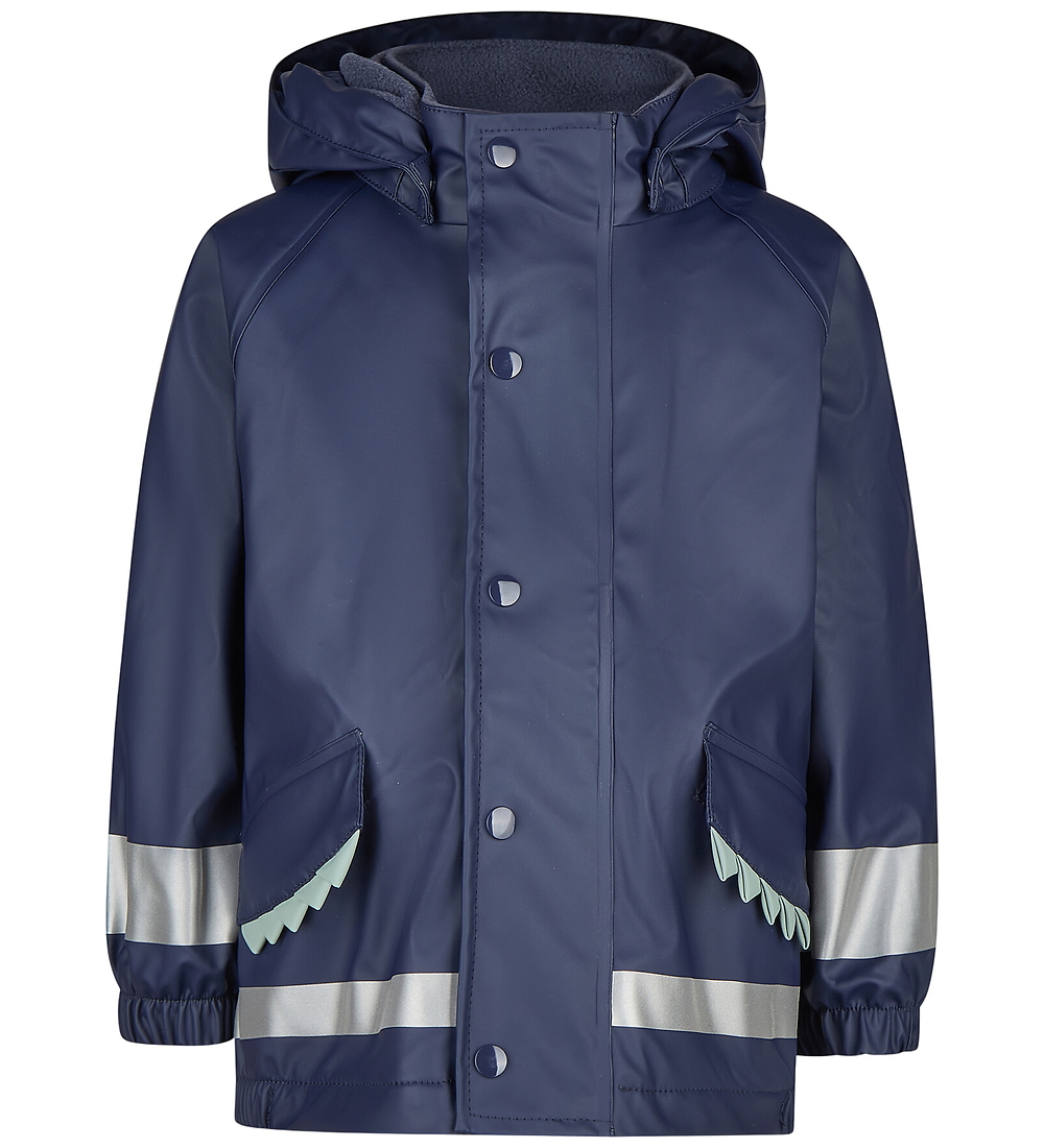 Sterntaler Regenjacke m. Fleece - PU - Navy m. Dino-Rucksäcke - Sterntaler - 1½ Jahre (86) - Regenjacken