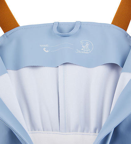 Sterntaler Regnbukser m. seler - PU - Lyseblå