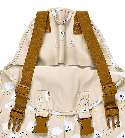 Sterntaler Regnbukser m. Seler - Beige/Skyer