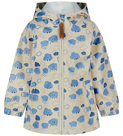 Sterntaler Regnjakke - Beige/Skyer
