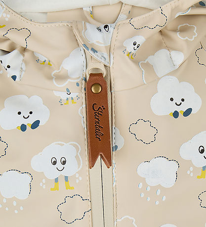 Sterntaler Regnjakke - Beige/Skyer